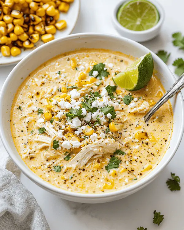 Mexican Street Corn Soup 3 Chicken Street Corn Soup