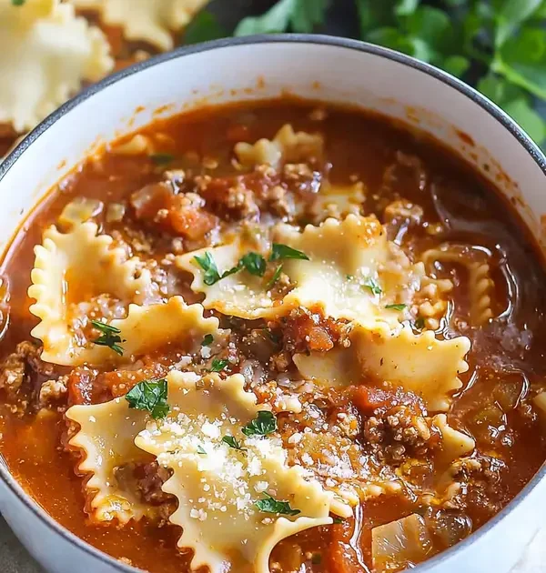 No Bake Lasagna Soup