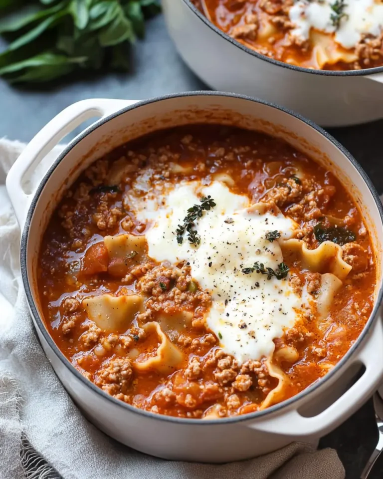 One Pot Lasagna Soup