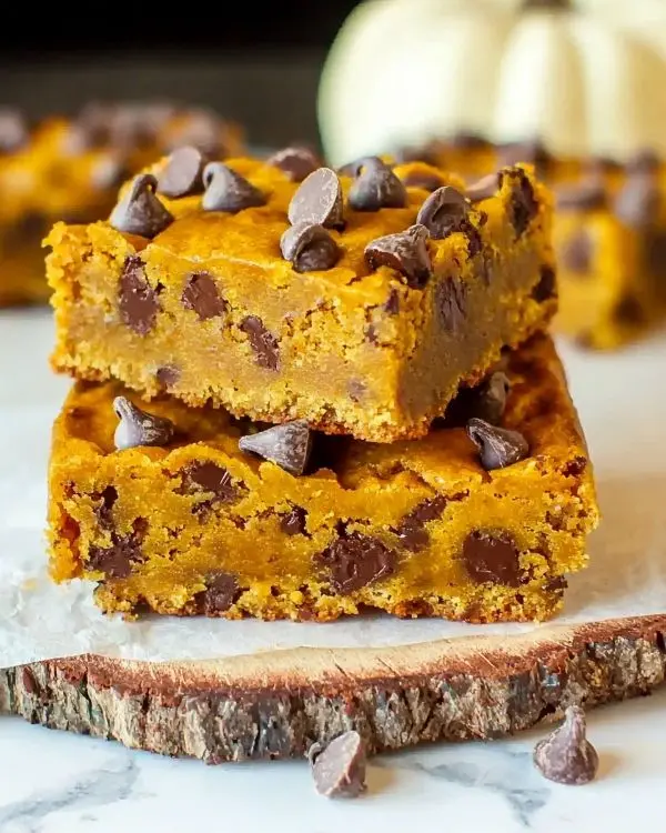 Vegan Pumpkin Chocolate Chip Bars