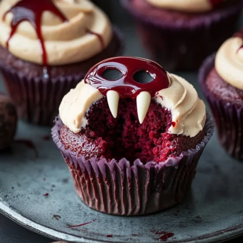 Halloween Vampire Bite Cupcakes 5 Halloween Vampire Bite Cupcakes
