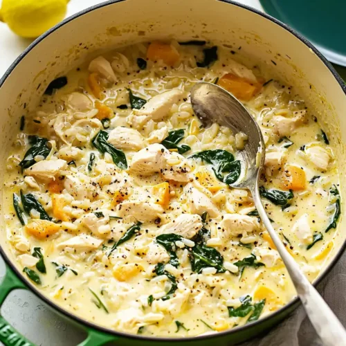 Lemon Chicken Orzo Soup