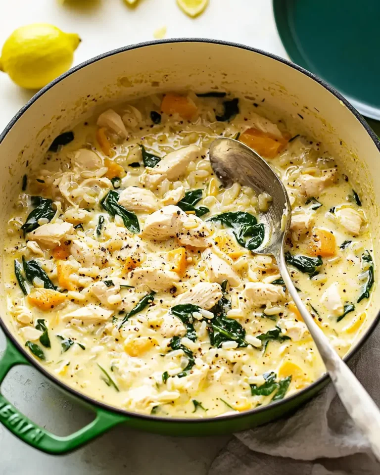 Lemon Chicken Orzo Soup
