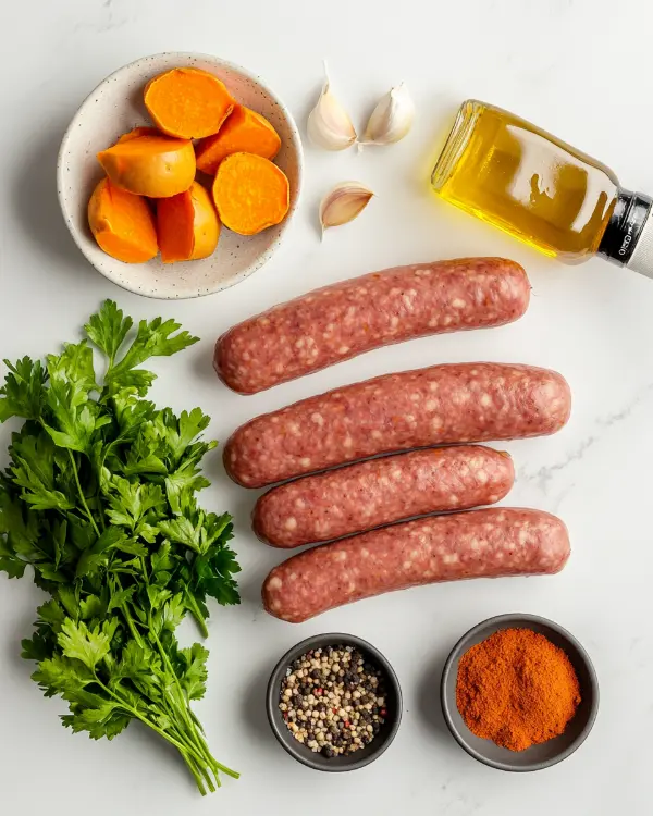 Honey Garlic Sausage Sweet Potatoes 2 One Pan Thanksgiving Dinner