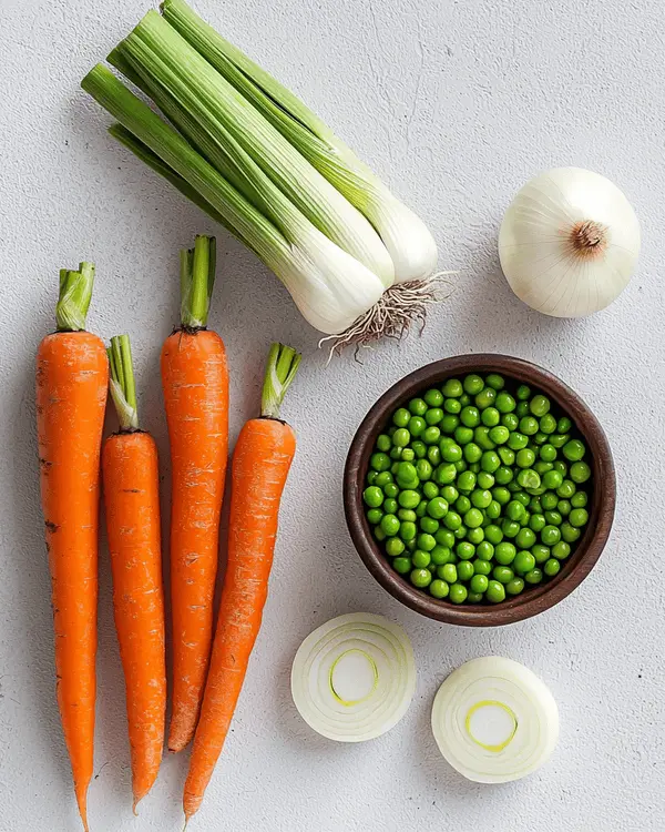 One-Pot Creamy Vegetable Soup ingredients