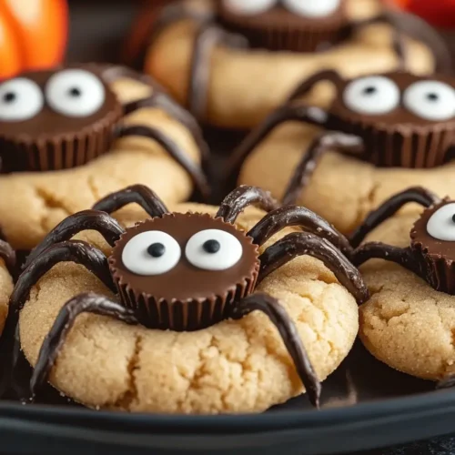 Peanut Butter Spider Cookies