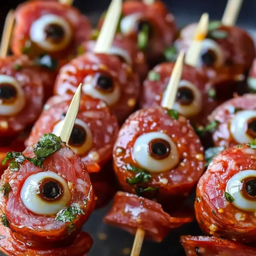 Salami Mozzarella Eyeballs