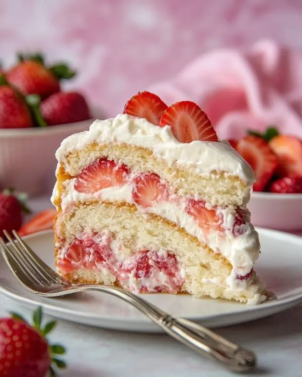 Strawberry Shortcake Layer Cake with Sponge Cake 2 Strawberry Shortcake Frosting