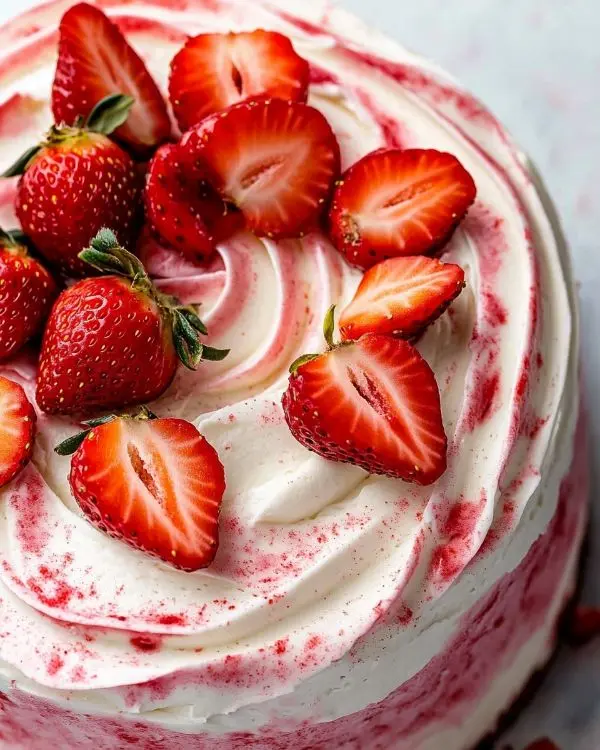 Strawberry Shortcake Layer Cake with Sponge Cake 4 Strawberry Shortcake Layer Cake with Sponge Cake Recipe
