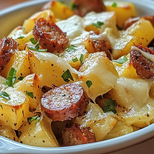 Cheesy Ranch Potatoes and Smoked Sausage 4 Cheesy Ranch Potatoes and Smoked Sausage