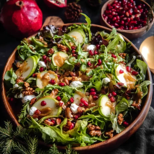 Christmas Salad with Honey Mustard Dressing