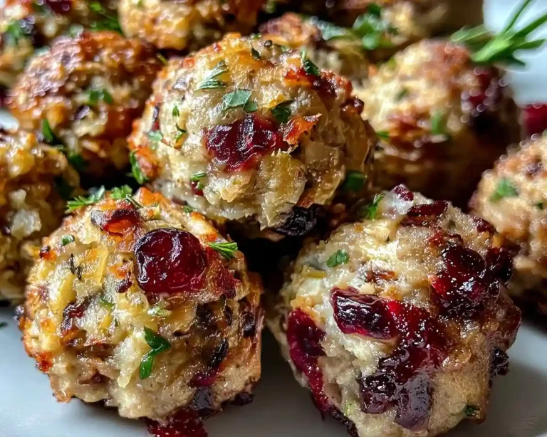 Cranberry Turkey Stuffing Balls