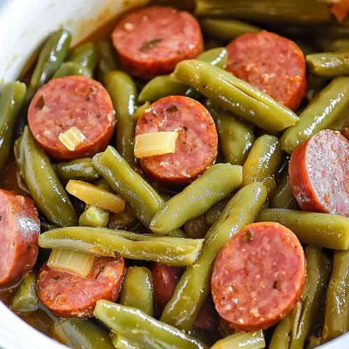 Crockpot Kielbasa and Green Beans 5 Crockpot Kielbasa and Green Beans