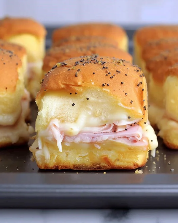 Easy Ham and Havarti Cheese Sliders 4 Ham Cheese Sliders