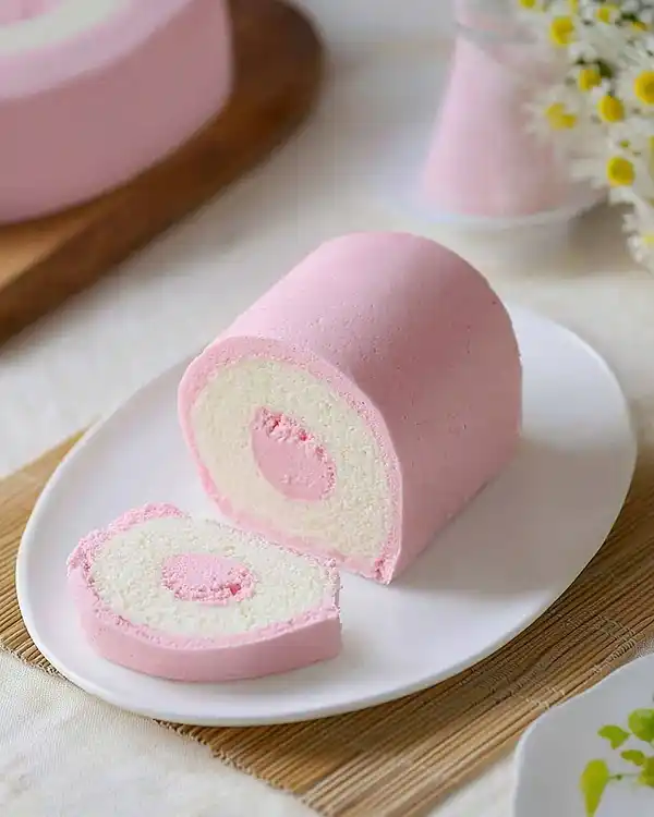 Japanese Cotton Candy Swiss Cake Roll Recipe
