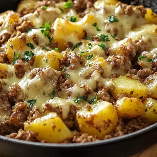 One-Pan Cheesy Meat and Potato Skillet 4 One-Pan Cheesy Meat & Potato Skillet