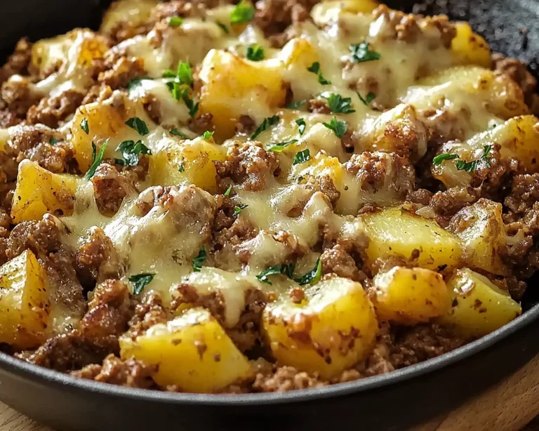 One-Pan Cheesy Meat & Potato Skillet