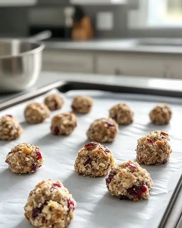 Cranberry Turkey Stuffing Balls 3 Praparing the Cranberry Turkey Stuffing Balls