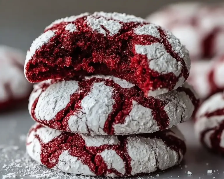 Red Velvet Crinkle Cookies