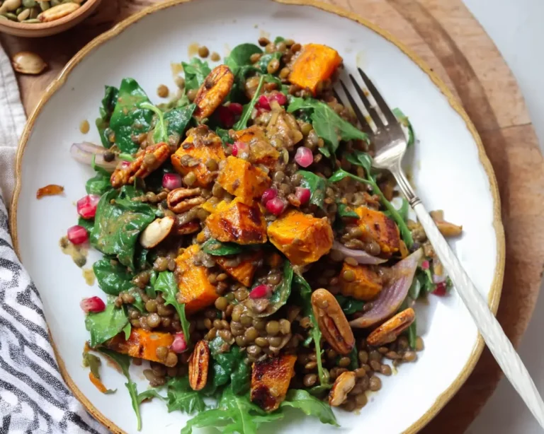 Roast Pumpkin and Lentil Salad