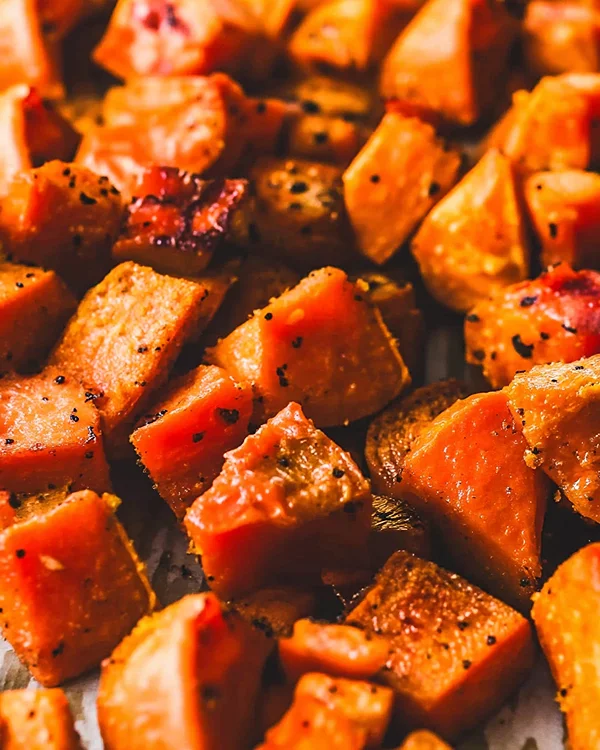 Roasted Red And Sweet Potatoes