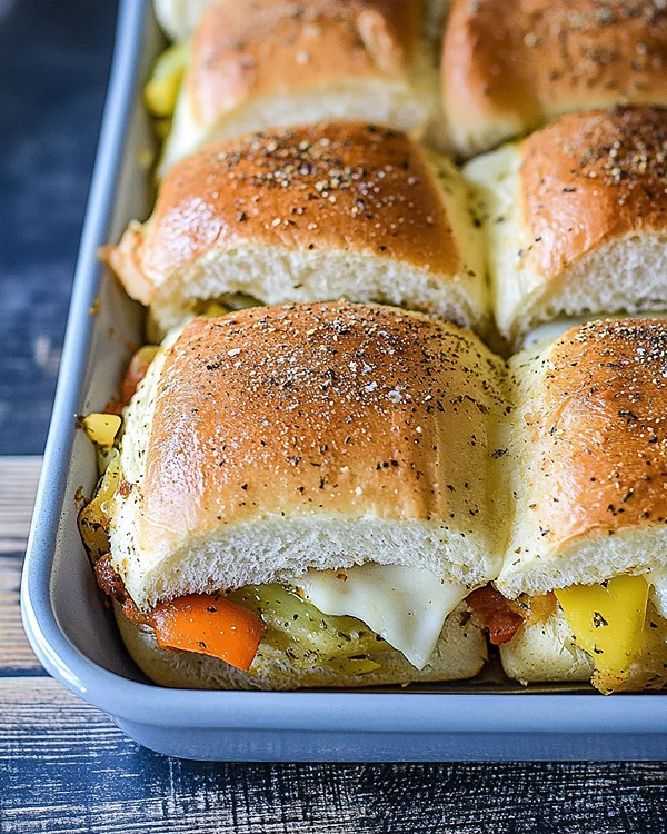 Easy Hot Italian Sub Sliders 4 Sliders Sandwiches