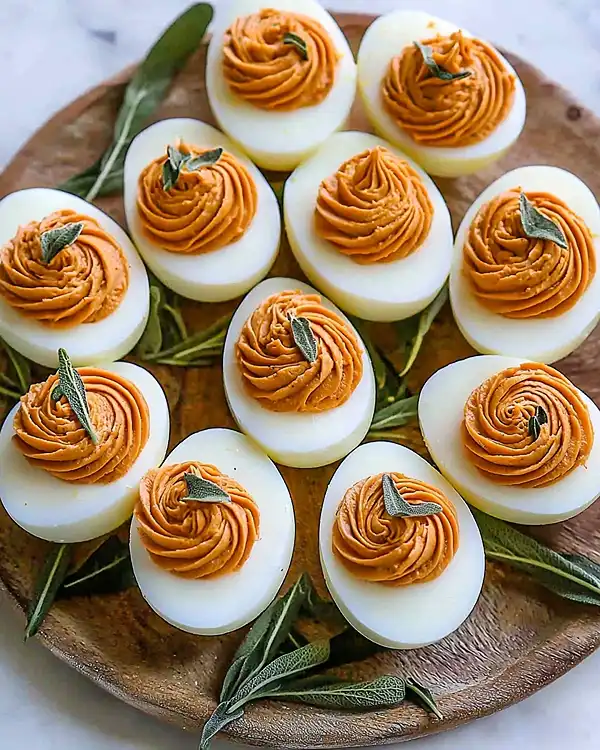 Thanksgiving Appetizer Deviled Eggs