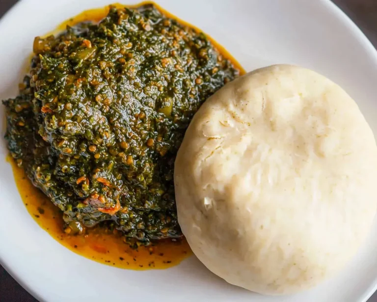 West African Egusi Soup with Fufu