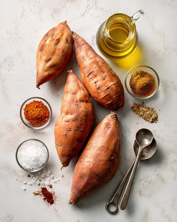 crispy roasted sweet potatoes