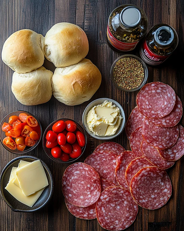 Easy Hot Italian Sub Sliders 2 hot italian sliders
