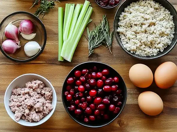 Cranberry Turkey Stuffing Balls 2 ingredients for Chicken Stuffing Meatballs