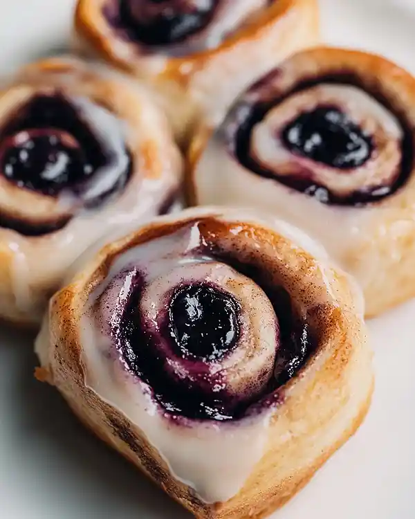 Blueberry Cinnamon Rolls 3 Blueberry Cinnamon Rolls Dessert