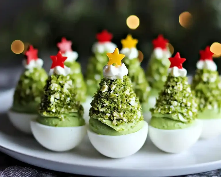 Christmas Tree Deviled Eggs