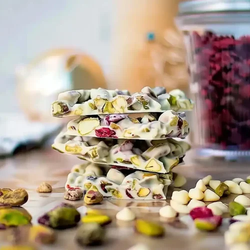 Cranberry Pistachio White Chocolate Bark 3 Cranberry Pistachio White Chocolate Bark