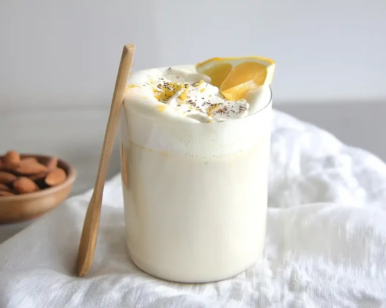 Creamy Almond Latte with a Citrus White Chocolate