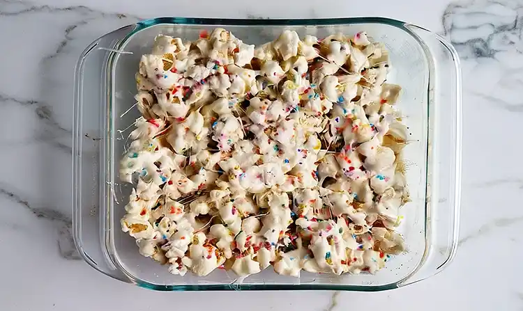 Funfetti Marshmallow Popcorn Recipe 6 Funfetti Marshmallow Popcorn Casserole