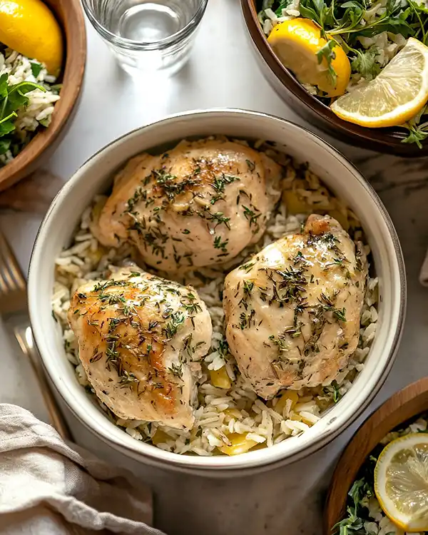 Slow Cooker Lemon Herb Chicken and Rice 3 Healthy Crock Pot