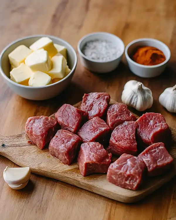 High Protein Slow Cooker Garlic Butter Beef bites 2 Healthy High Protein Meals