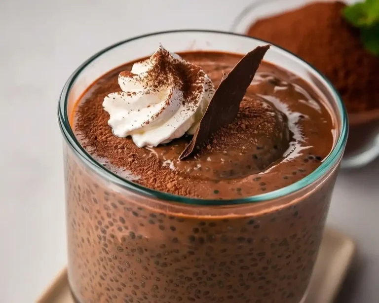 High Protein Chocolate Chia Seed Pudding