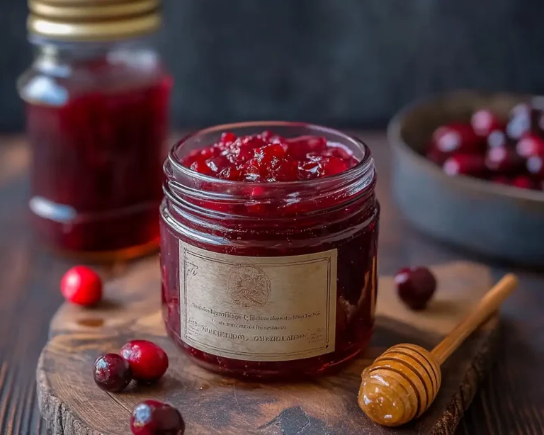Honey Bourbon Cranberry Sauce