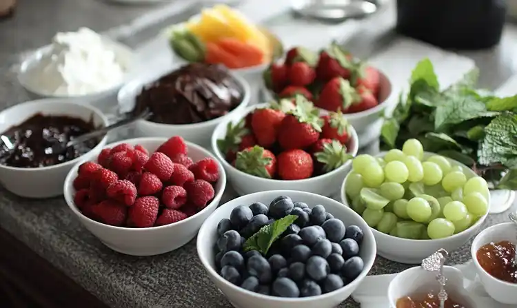 Ingredients for Brownie Fruit Pizza
