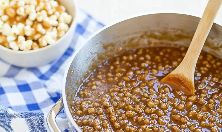 Preparing Caramel Corn Balls