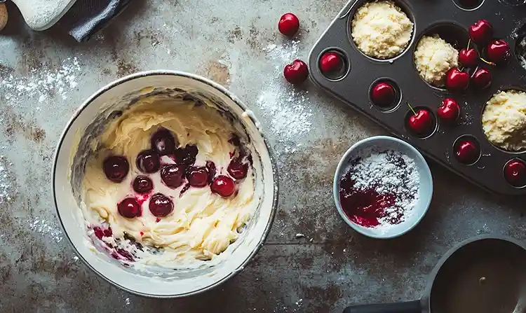 Cherry Cobbler Muffins Recipe 4 Preparing Cherry Cobbler Muffins