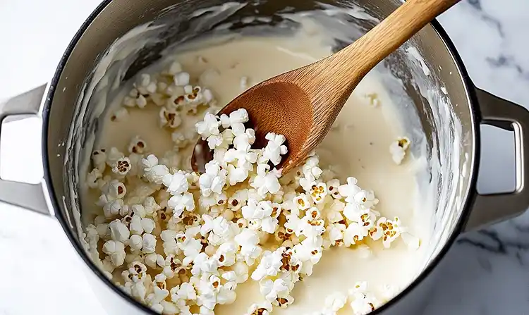 Funfetti Marshmallow Popcorn Recipe 5 Preparing Funfetti Marshmallow Popcorn