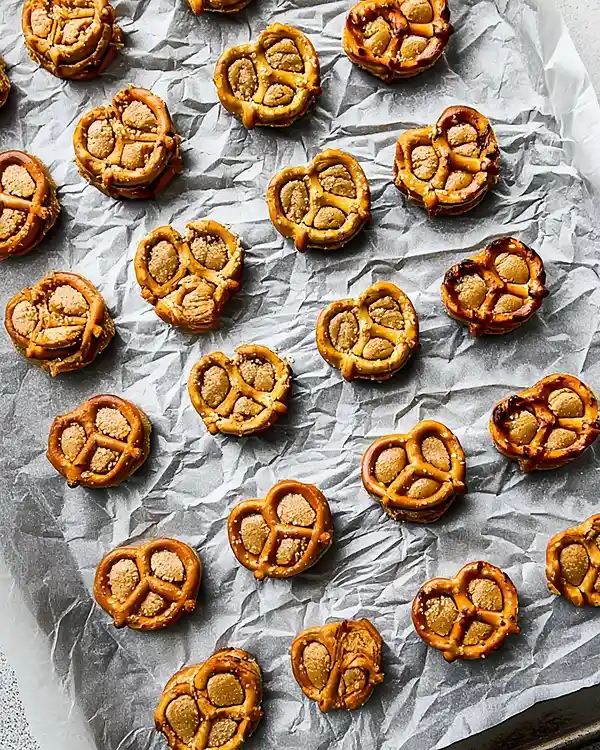 Preparing Healthy Peanut Butter Pretzel Bites
