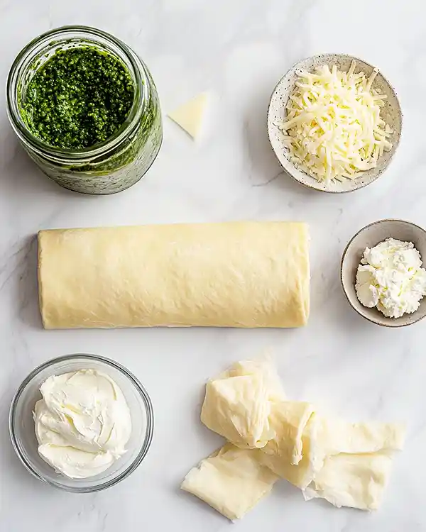 Basil Pesto Cheesy Puff Pastry Christmas Tree 3 Puff Pastry Pesto Christmas Trees
