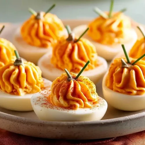 Pumpkin Patch Deviled Eggs 3 Pumpkin Patch Deviled Eggs
