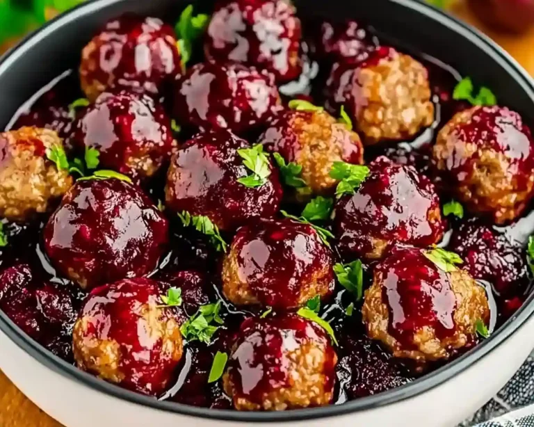 Quick Christmas Cranberry Meatballs