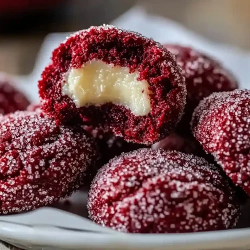 Red Velvet Thumbprint Cookies