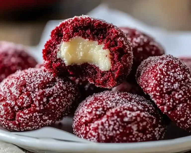 Red Velvet Thumbprint Cookies